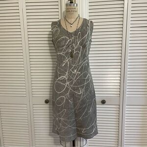 Lola Herrera Gray & White(w/slight sparkle)Dress